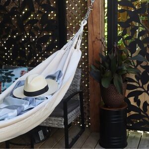 Cotton Ivory Hammock, Handcrafted by local artisans in Ecuador